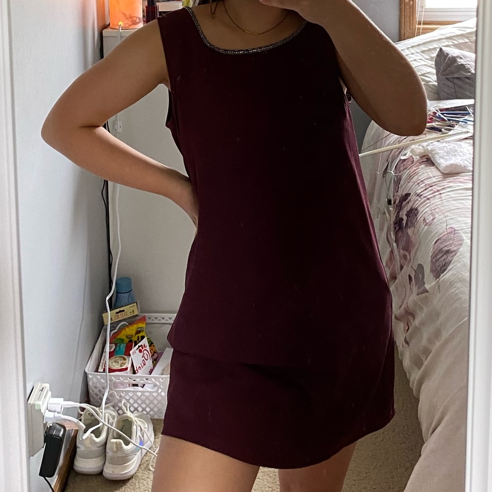 Burgundy dress